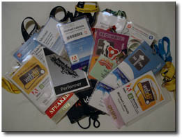 conferences badge collection from the last year
